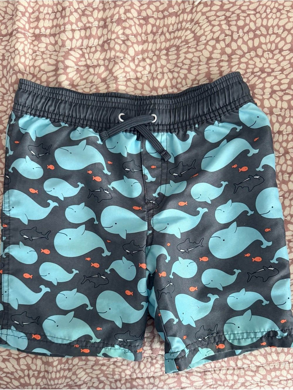 Simple joys by carters  Whale Print Swim Shorts - Blue